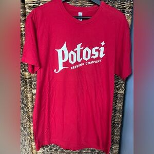 Potosi‎ Brewing Co- Shirt, Red w/Screen print, Estimated size: Medium